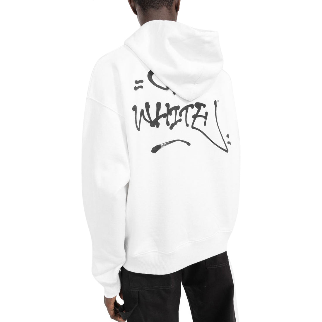 Off-White Graffiti Skate White Orange Hoodie