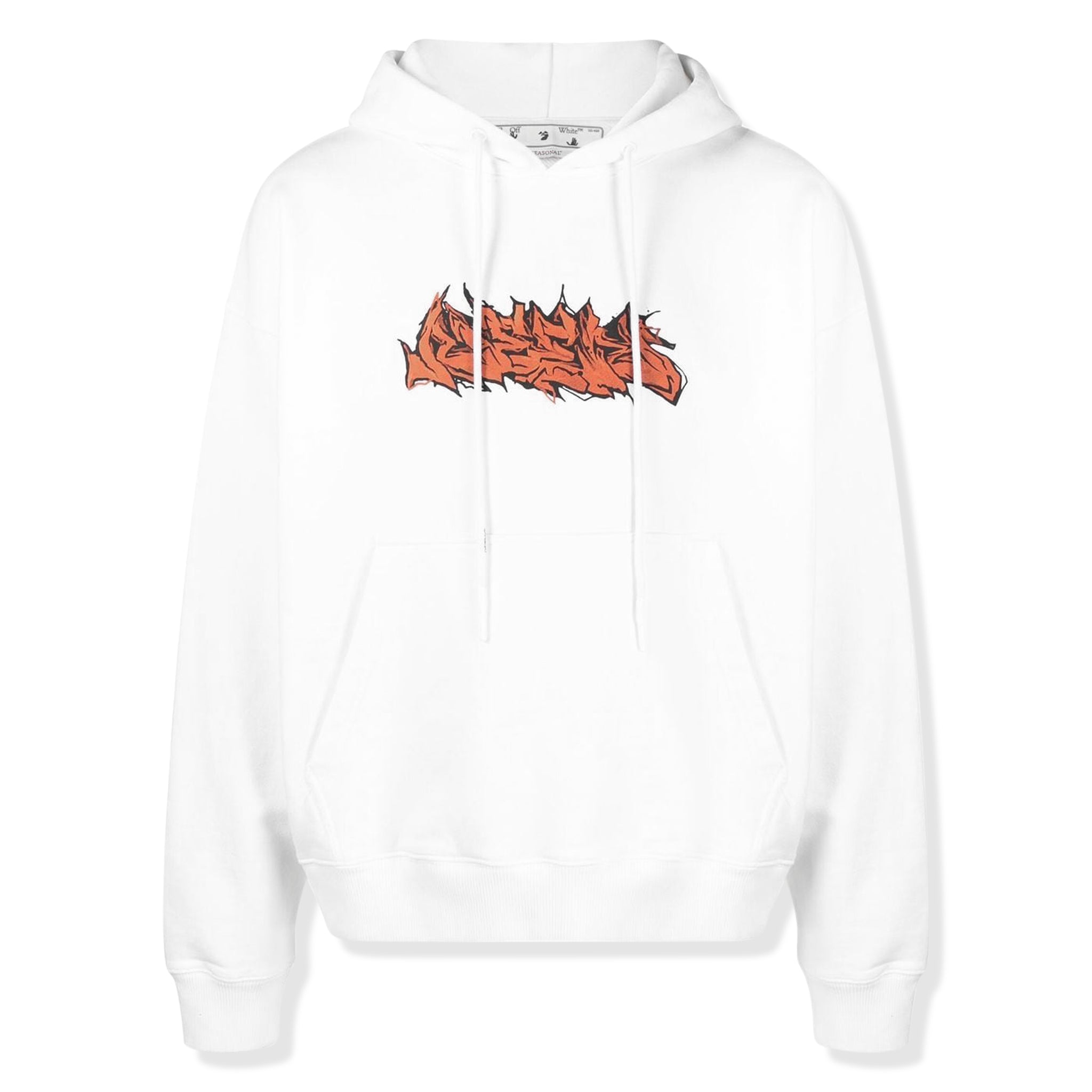 Off-White Graffiti Skate White Orange Hoodie