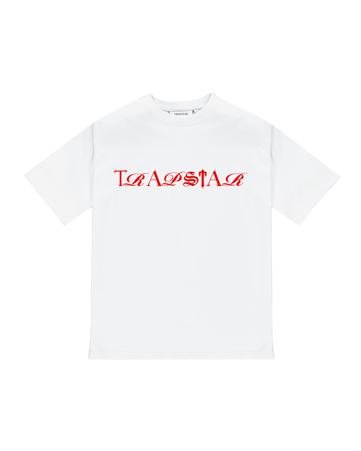 Script Print Tee - White/Red