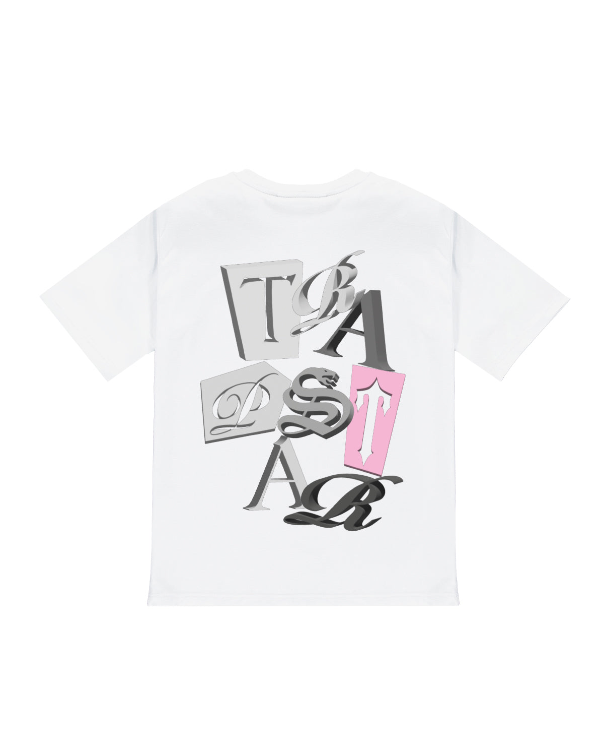 TS Script Tee - White/Pink