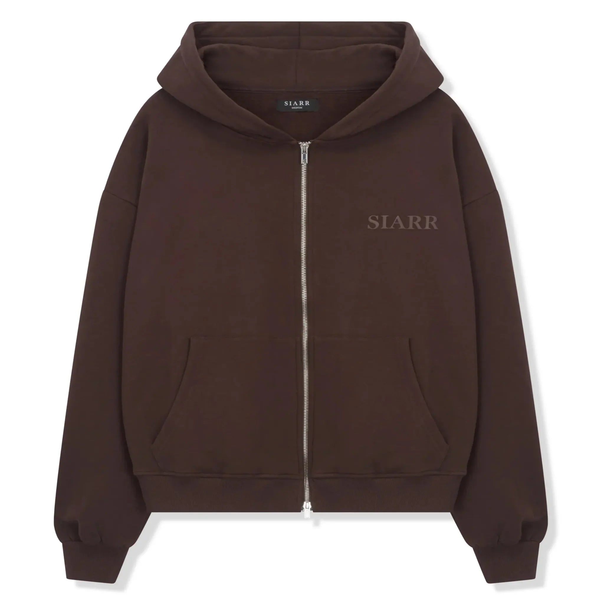 SIARR Brown Zip-Up Hoodie