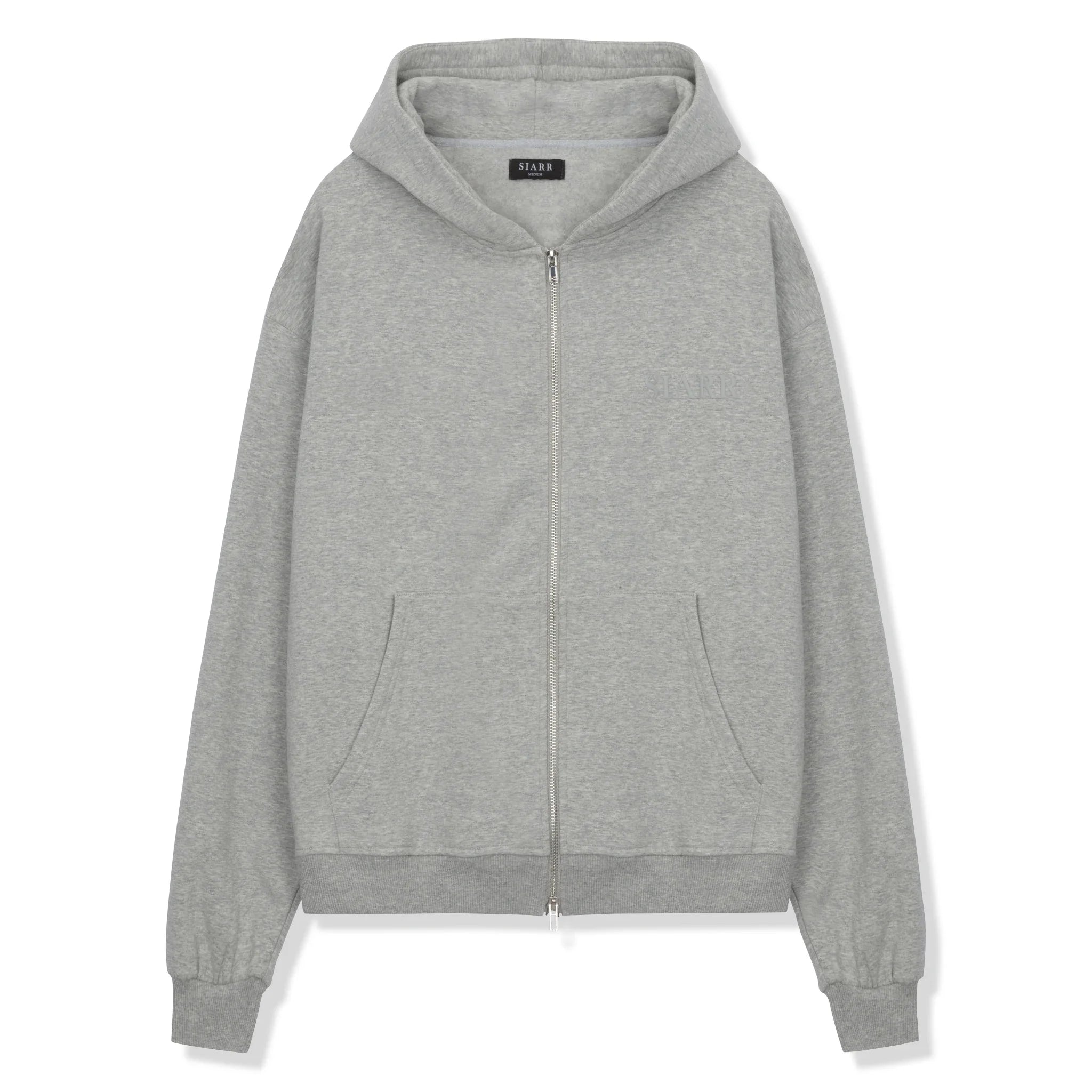 SIARR Light Grey Zip-Up Hoodie