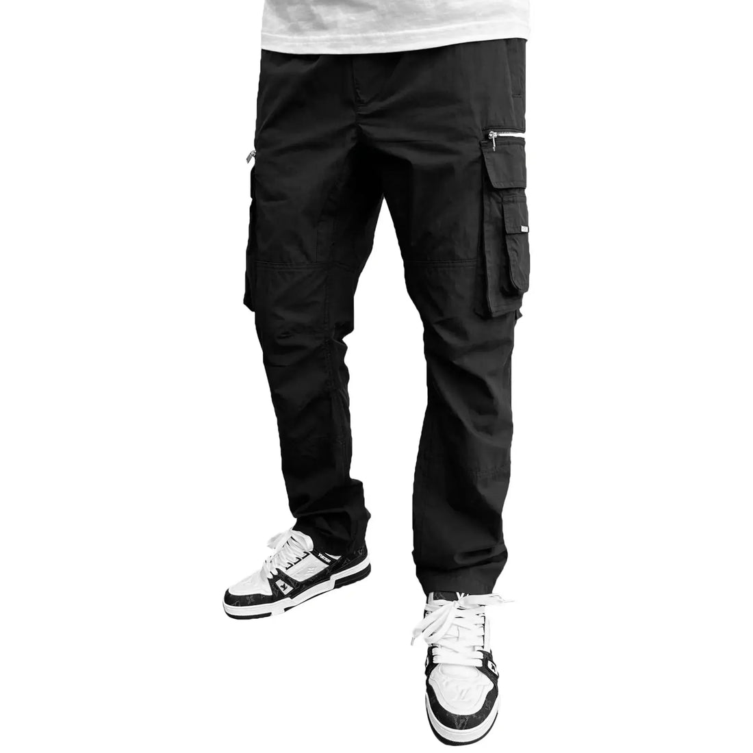 SIARR Military Black Cargo Pants