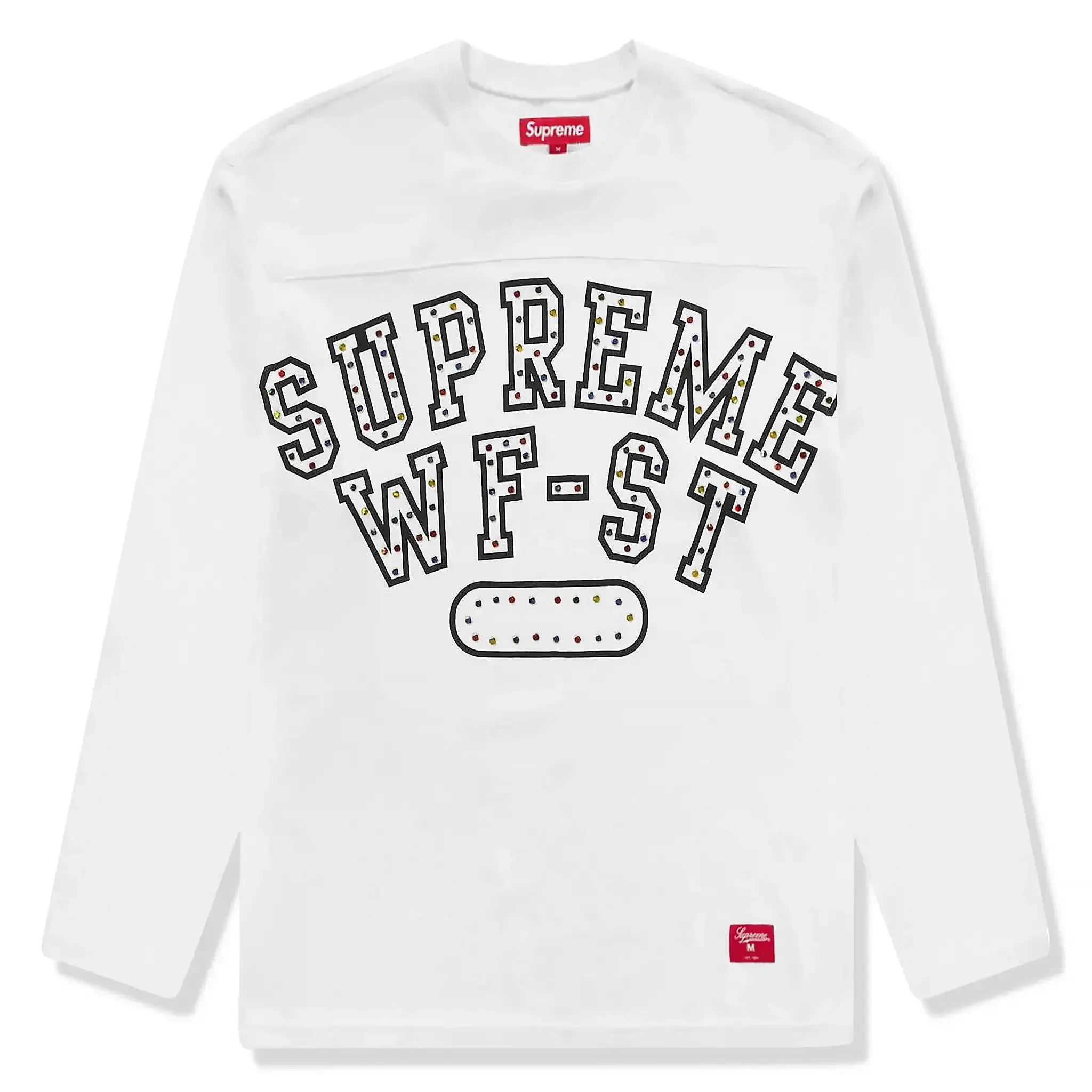 Supreme Athletic Studded L/S White T Shirt