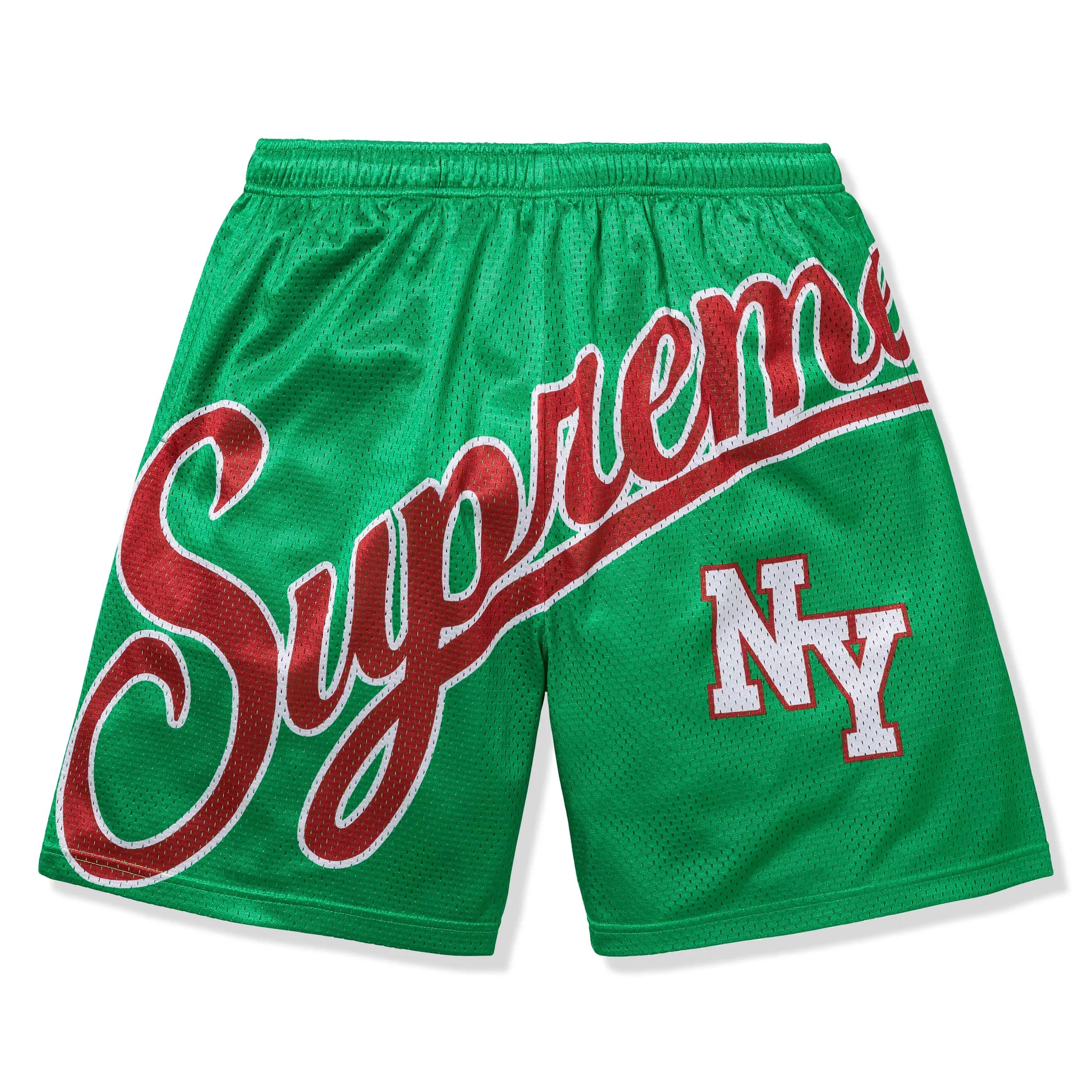 Supreme Big Script Mesh Green Shorts