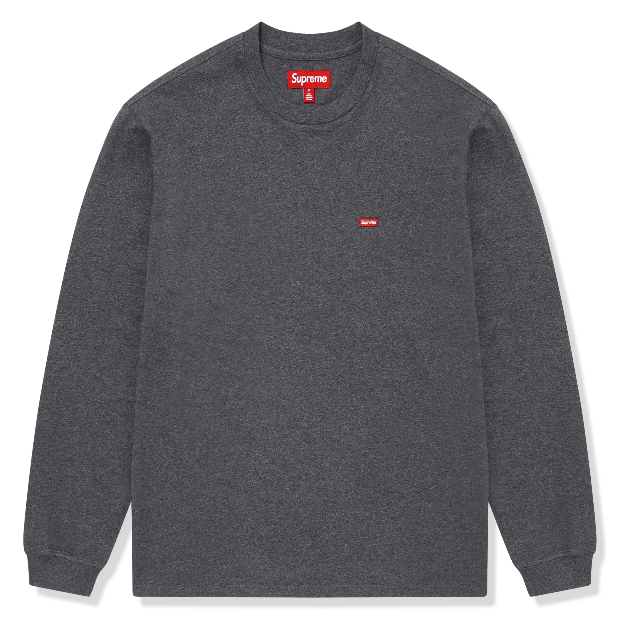 Supreme Small Box Logo L/S Charcoal T Shirt