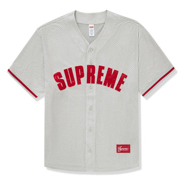 Supreme Ultrasuede Mesh Baseball Grey Jersey