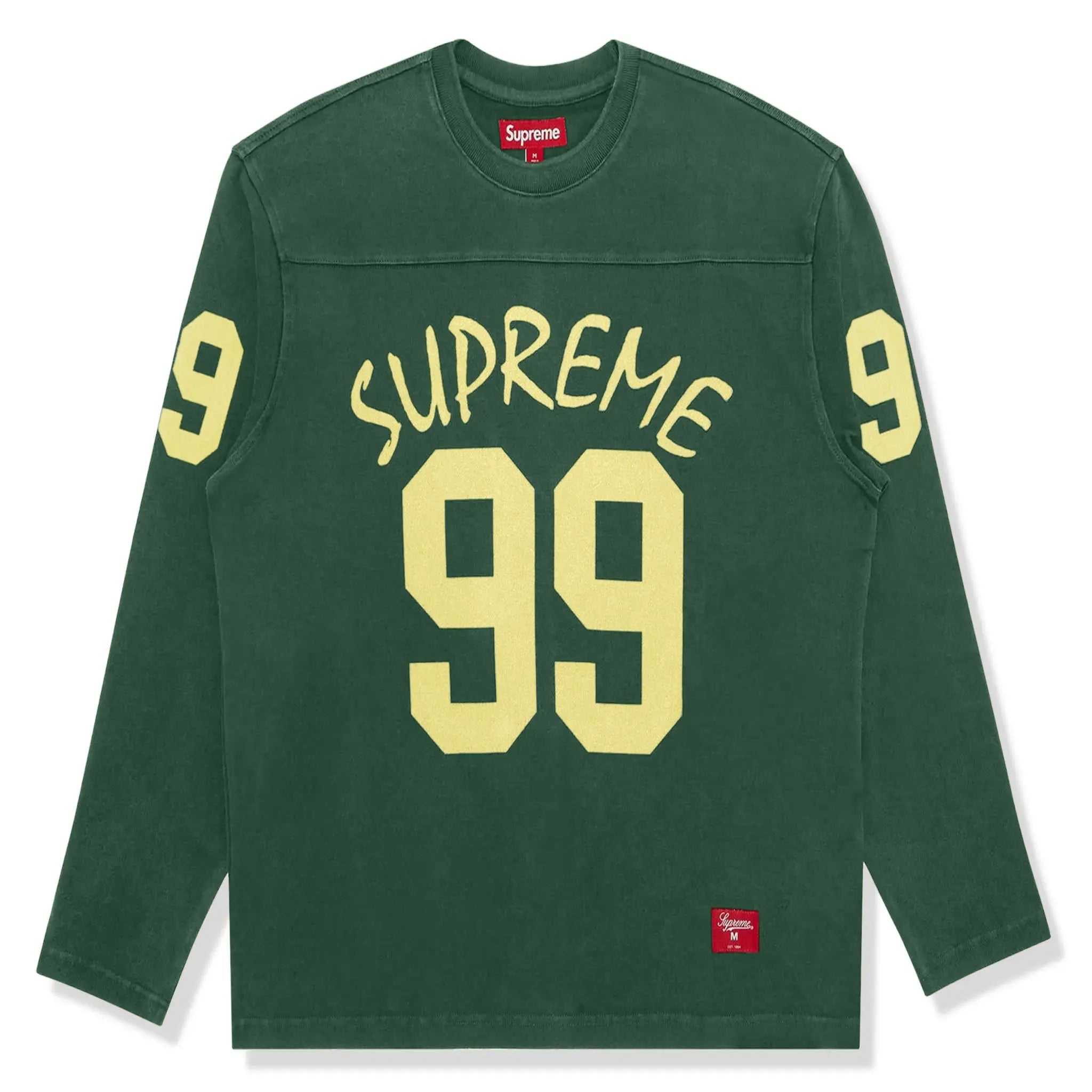 Supreme 99 L/S Green Football T Shirt