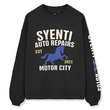 Syenti Motor City Long-Sleeved Dark Grey T Shirt