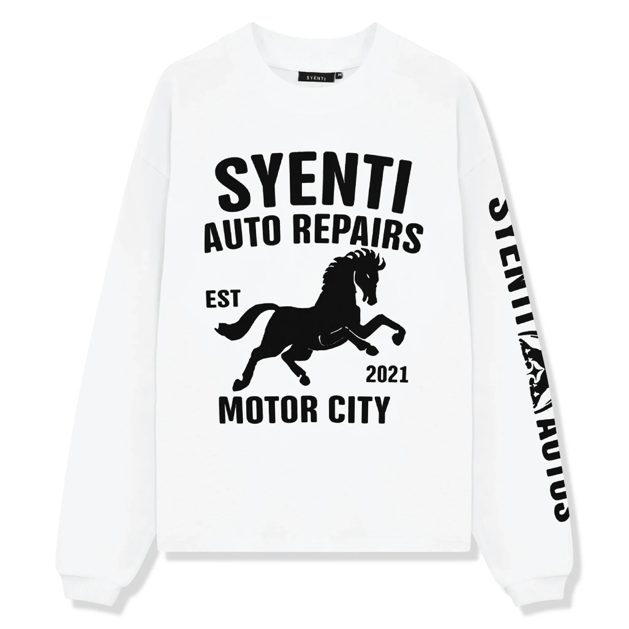 Syenti Motor City Long-Sleeved Off White T Shirt