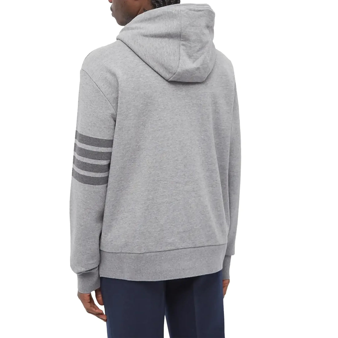 Thom Browne Classic Loopback 4-Bar Tonal Full Zip Medium Grey Hoodie